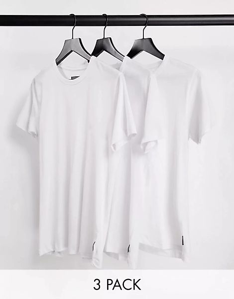 French Connection – Freizeit-T-Shirts im 3er-Pack in Weiß günstig online kaufen