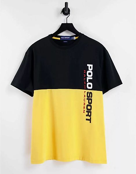 Polo Ralph Lauren – Sport Capsule – T-Shirt mit vertikalem Retro-Flaggenlog günstig online kaufen