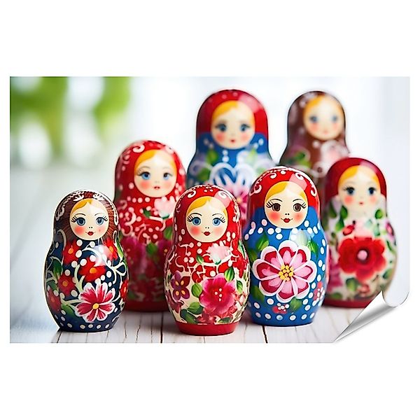 islandburner Poster Russische Matroschka Puppen weißer günstig online kaufen