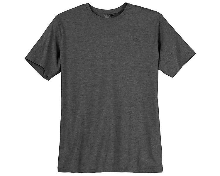 redfield Rundhalsshirt Übergrößen Redfield T-Shirt anthrazit melange günstig online kaufen
