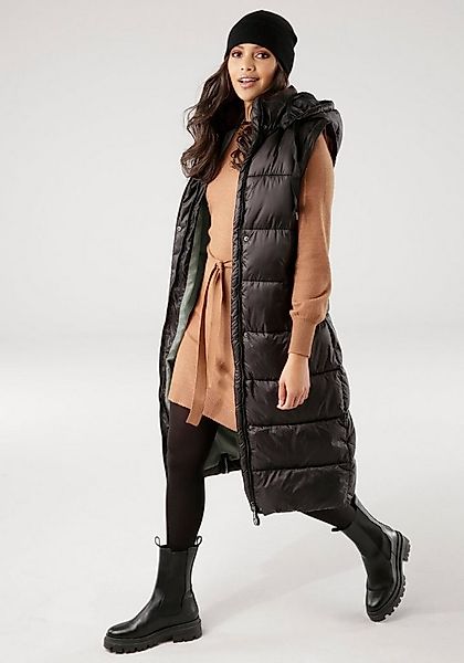 Tamaris Steppmantel mit abnehmbaren Ärmeln und Kapuze - auch tragbar als We günstig online kaufen