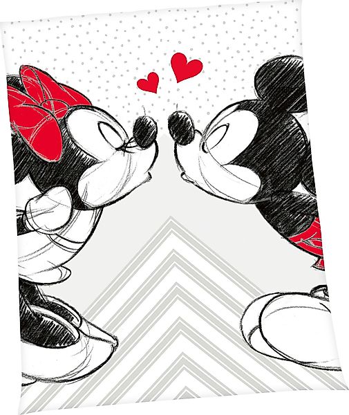 Disney Wohndecke "Disney´s Mickey und Minnie Mouse" mit liebevollem Motiv, günstig online kaufen