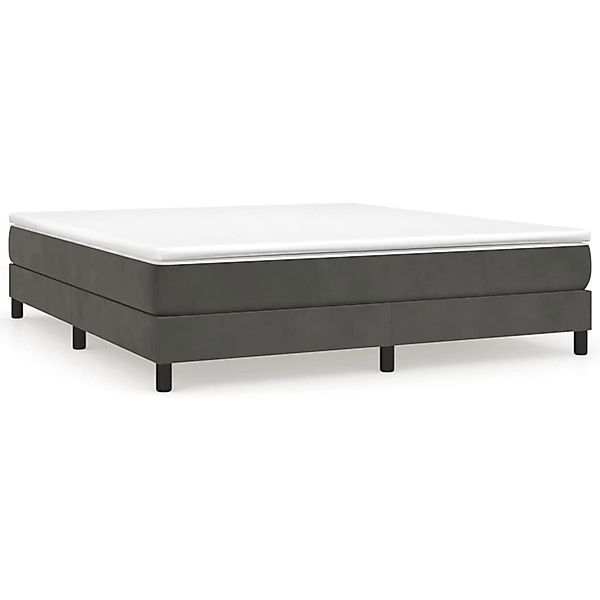 vidaXL Boxspringbett Dunkelgrau 160x200 cm Samt1397412 günstig online kaufen