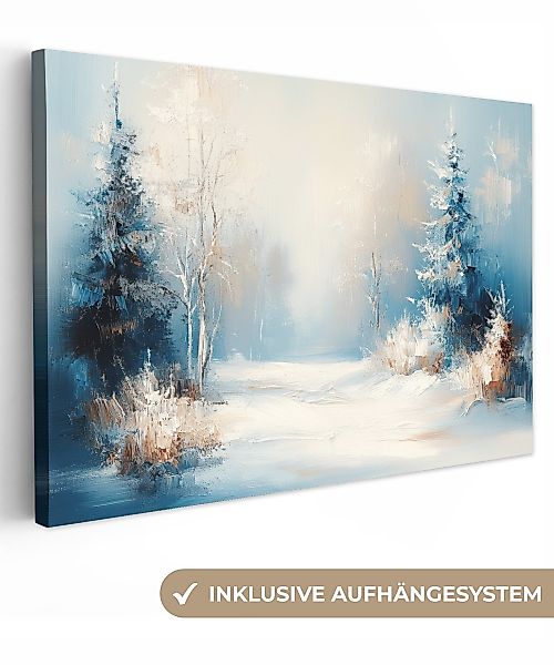 OneMillionCanvasses® Leinwandbild Wald - Winter - günstig online kaufen