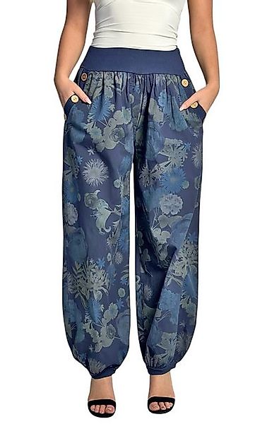 Mississhop Haremshose Baumwollhose Damenhose Aladinhose Blumenprint günstig online kaufen