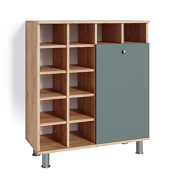 Vicco Badschrank Fynn Grün/Goldkraft Eiche 79 x 92 cm günstig online kaufen