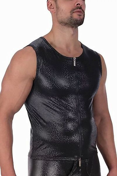 MANSTORE Rundhalsshirt M2317 Weste mit Reißverschluss schwarz XL (1-tlg) günstig online kaufen