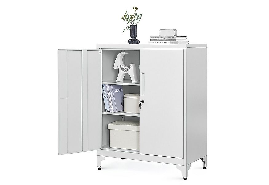 SONGMICS Aktenschrank Mehrzweckschrank, Büroschrank mit 2 Türen Schrank abs günstig online kaufen