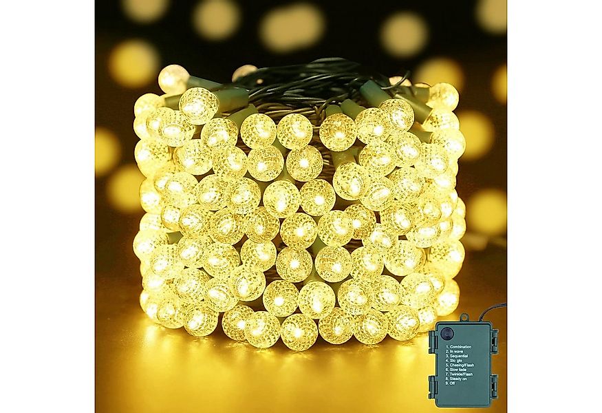 Elegear LED-Lichterkette 10M 100LEDs weihnachtsdeko Batterie, Kugel Lichter günstig online kaufen