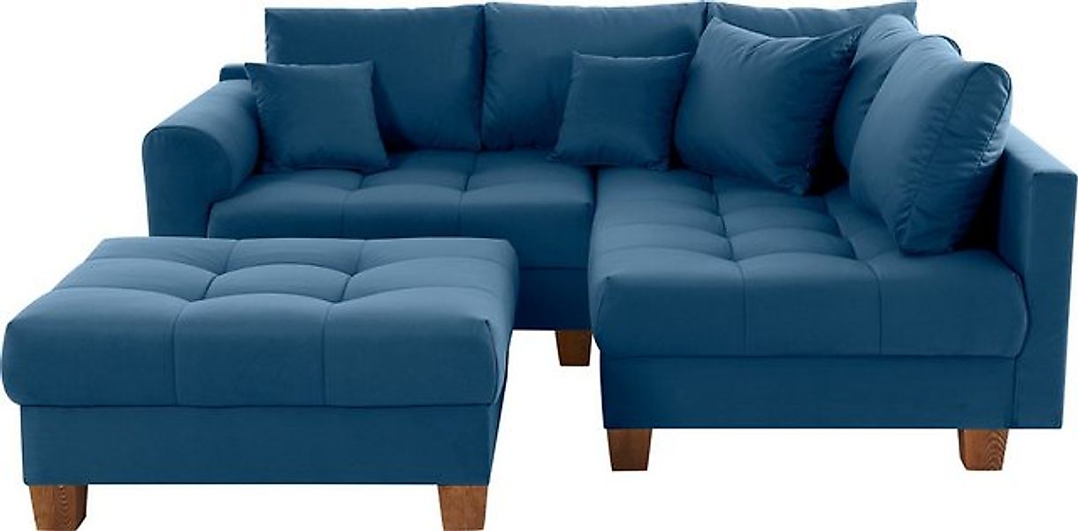 Home affaire Ecksofa Rice L-Form inkl. Hocker, Set, mit Bonnellfederkern, H günstig online kaufen