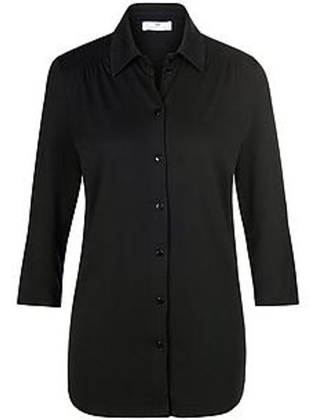 Jersey-Bluse 3/4-Arm Peter Hahn schwarz günstig online kaufen