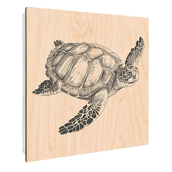 Banjado Großer Schlüsselbox Holz 30x30cm Weiß Scharnier Rechts 50 Haken Sch günstig online kaufen