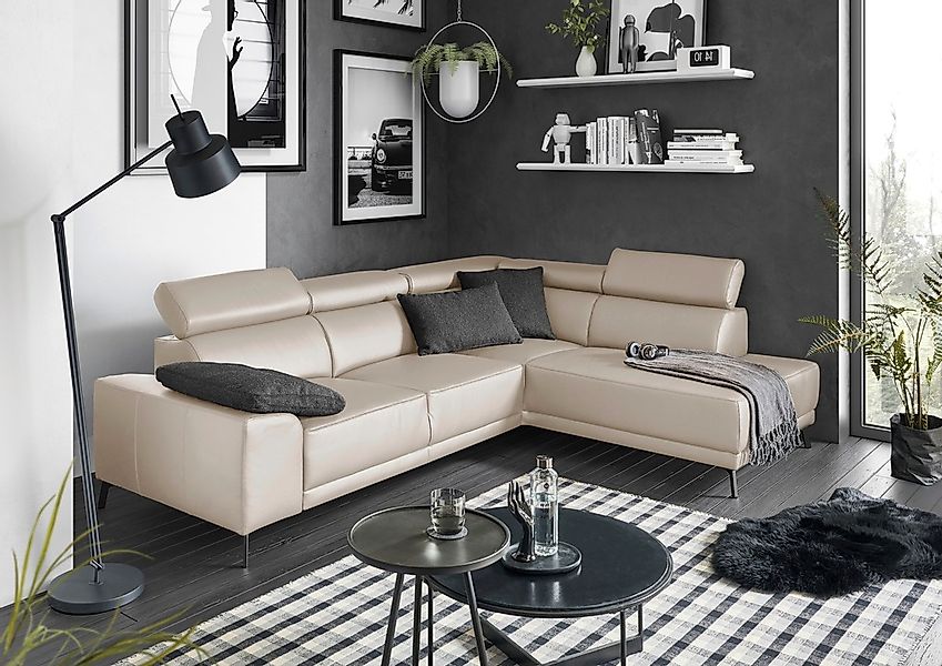 3C Candy Ecksofa "Greve modern und bequem, inkl. manueller Kopfteilverstell günstig online kaufen