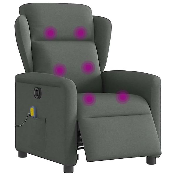 vidaXL Massagesessel Elektrisch Dunkelgrau Stoff 3303125 günstig online kaufen
