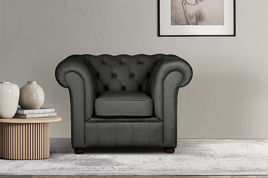 Home affaire Sessel »CHARENTE, Chesterfield, Wellenfederung, Maße B/T/H: 10 günstig online kaufen