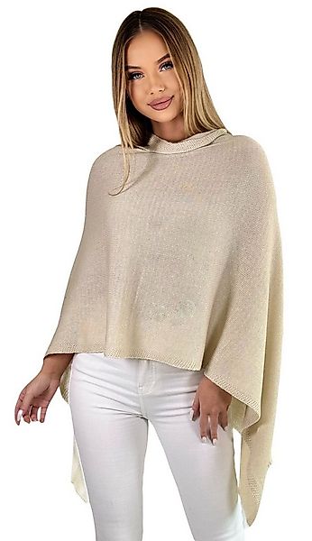 Mississhop Strickponcho Damen Poncho Cape Überwurf Strickponcho feiner Stri günstig online kaufen