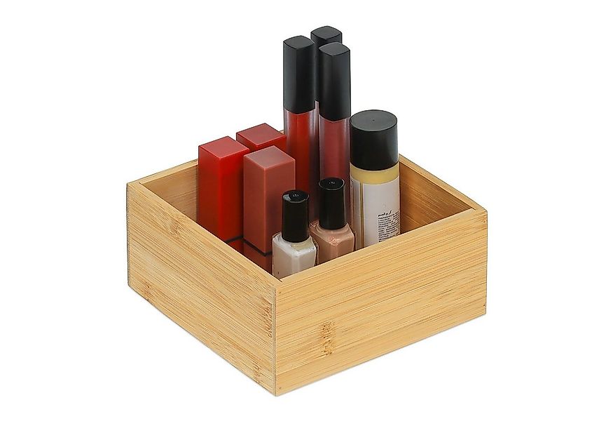 relaxdays Aufbewahrungsbox Ordnungsbox aus Bambus günstig online kaufen