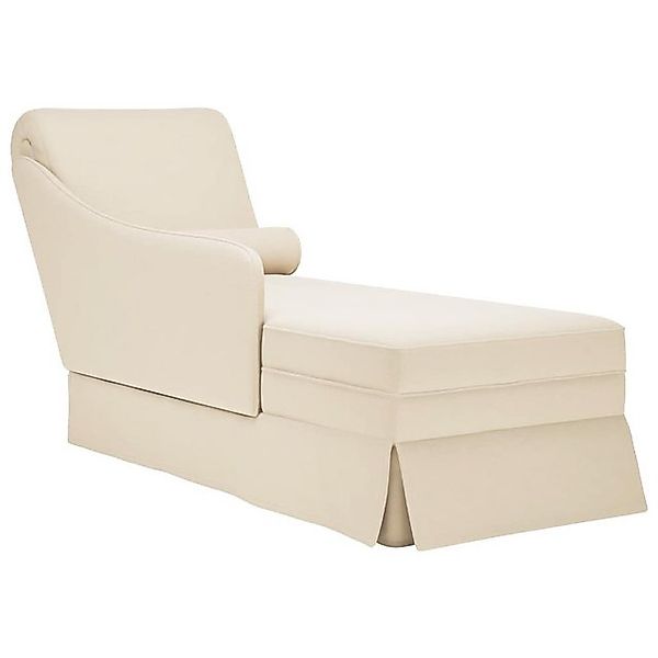 vidaXL Chaiselongue, Chaiselongue mit Nackenrolle und Rechter Armlehne Lein günstig online kaufen