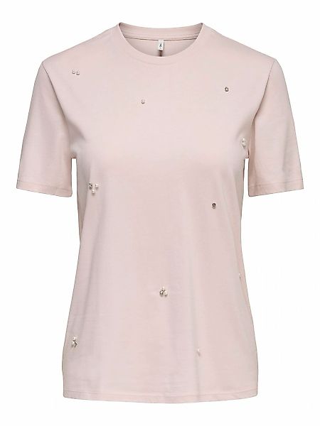 ONLY "ONLPARKER S/S O-NECK BLING TOP BOX JRS" Materialmix, regular fit, Run günstig online kaufen