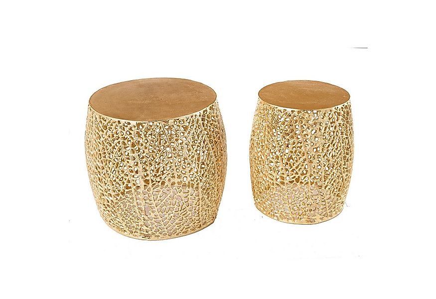riess-ambiente Beistelltisch ABSTRACT LEAF Ø40cm / Ø30cm gold (Set, 2-St), günstig online kaufen