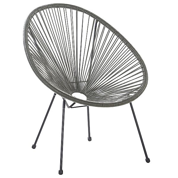 Beliani Cocktailsessel Grau Schwarz 90x70x87 günstig online kaufen