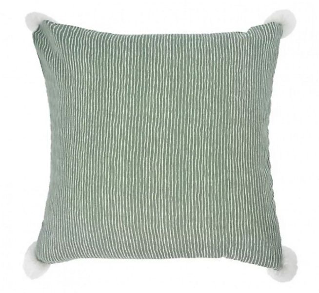 Kissen Gestreift 45 X 45 Cm Textil Grün/weiß günstig online kaufen