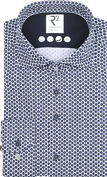 R2 Hemd Jersey Shaped Impression Blau - Größe 38 günstig online kaufen