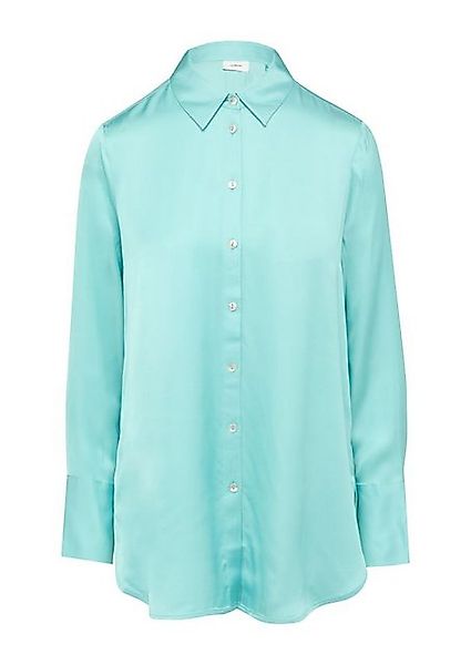 s.Oliver BLACK LABEL Satinbluse - Longbluse aus Viskosesatin mit Perlmuttkn günstig online kaufen
