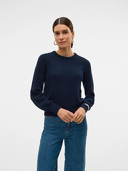 Vero Moda Rundhalspullover VMAMAZING (1-tlg) Lochmuster günstig online kaufen
