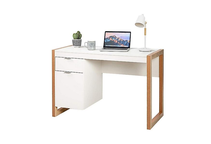 KOMFOTTEU Computertisch Schreibtisch, mit Schublade und Schrank günstig online kaufen