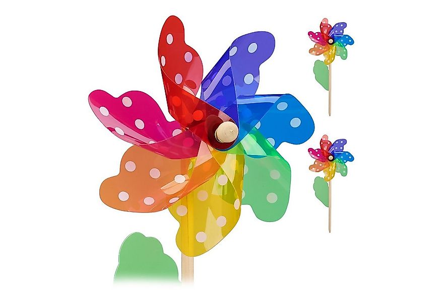 relaxdays Deko-Windrad 2er Set Windrad günstig online kaufen