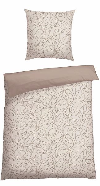 Schiesser Wendebettwäsche "Leaves aus weicher Baumwolle mit schlichtem Bota günstig online kaufen