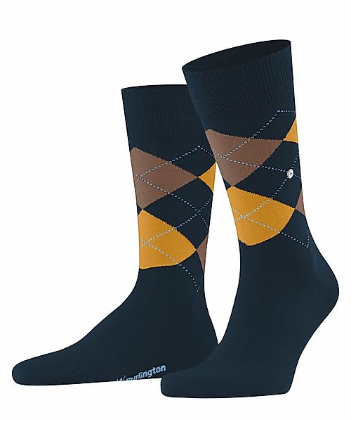 Burlington Edinburgh Herren Socken, 40-46, Blau, Argyle, Schurwolle, 21182- günstig online kaufen