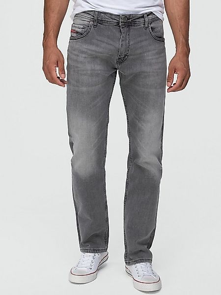 Lorenzo Loren Straight-Jeans Herren Jeans Hose Grau Stonewashed LL-4020 günstig online kaufen