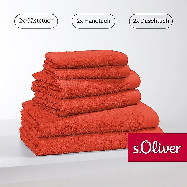 s.Oliver Handtuch Set »s.Oliver, Premium Qualität, 600 gr/m²«, (Set, 6 St., günstig online kaufen