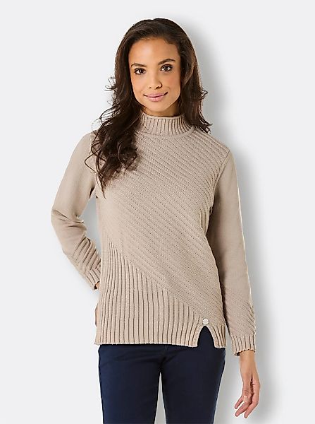 CREATION L PREMIUM Stehkragenpullover "Pima-Baumwoll-Pullover" günstig online kaufen