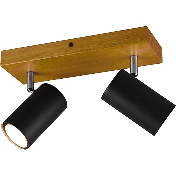 TRIO Leuchten Deckenstrahler »Marley« GU10 1 Stk. mit Holz Baldachin, Strah günstig online kaufen
