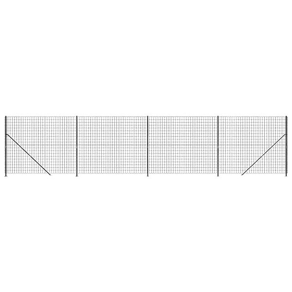 vidaXL Maschendrahtzaun mit Bodenflansch Anthrazit 1,6x10 m 154308 günstig online kaufen