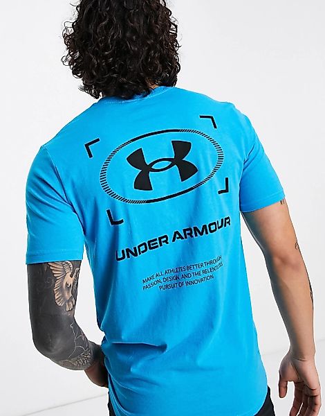 Under Armour – Utility – T-Shirt in Blau mit Logosymbol günstig online kaufen