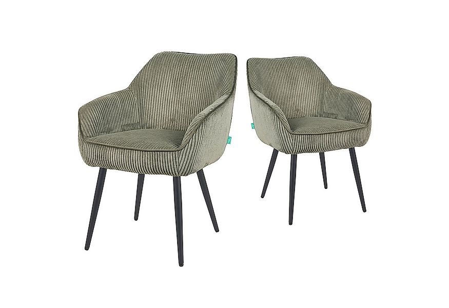 DUBI Möbel Polsterstuhl Mika-Kian, Federkernpolsterung, pulverbeschichtet i günstig online kaufen