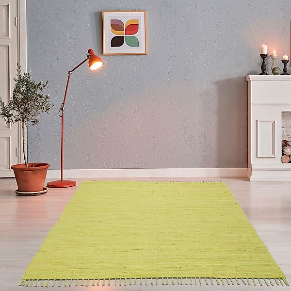 THEKO Teppich "Happy Cotton Fleckerl, handgewebt" rechteckig 5 mm Höhe Flac günstig online kaufen