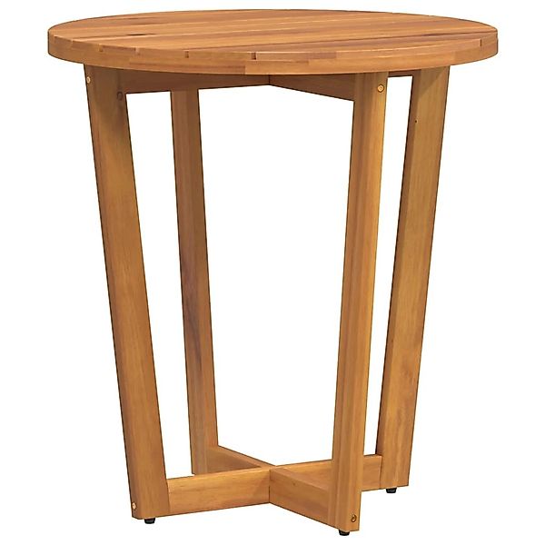 vidaXL Garten-Beistelltisch Rund Ø70x75 cm Massivholz Akazie 4108133 günstig online kaufen
