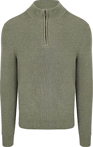 Suitable Half Zip Wool Blend Pullover Grün - Größe XXL günstig online kaufen