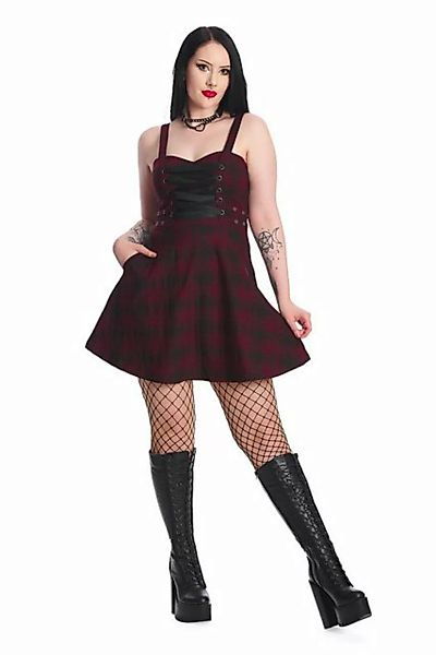 Banned A-Linien-Kleid Distressed Dress Tartan Punk Rock Kleid günstig online kaufen