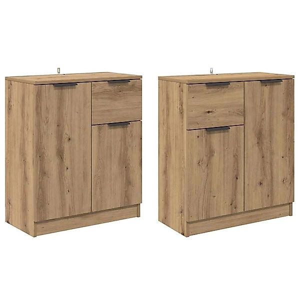 vidaXL Sideboards 2 Stk Artisan-Eiche 60 x 30 x 70 cm Holzwerkstoff 3415583 günstig online kaufen