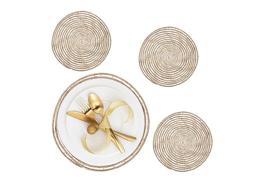 relaxdays Platzset Palmenfaser Tischset 4er Set günstig online kaufen