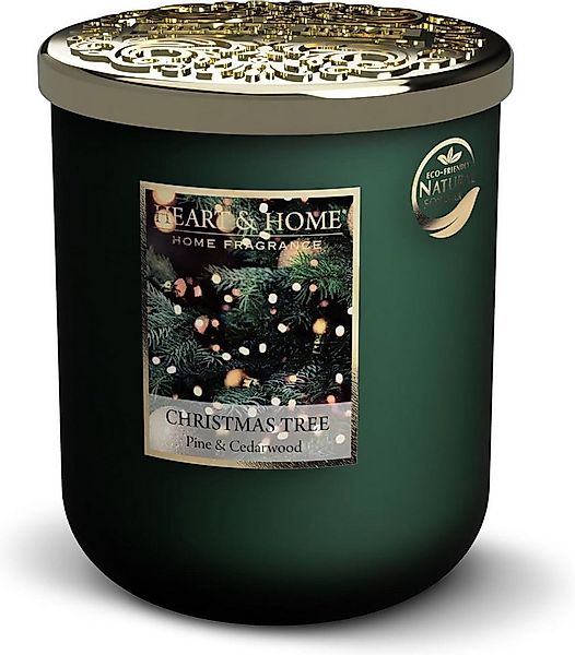 HEART & HOME Duftkerze 60405 - Christmas Tree, im Glas, 110 gr. (1-tlg) günstig online kaufen