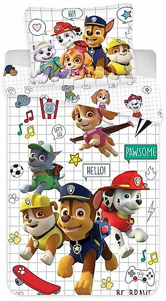 PAW PATROL Kinderbettwäsche Paw Patrol Grid günstig online kaufen