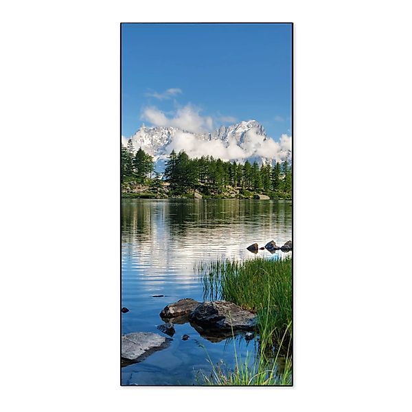 Banjado Magnettafel 37x78cm Magnetwand  Schwarz Aus Metall Magnetpinnwand P günstig online kaufen