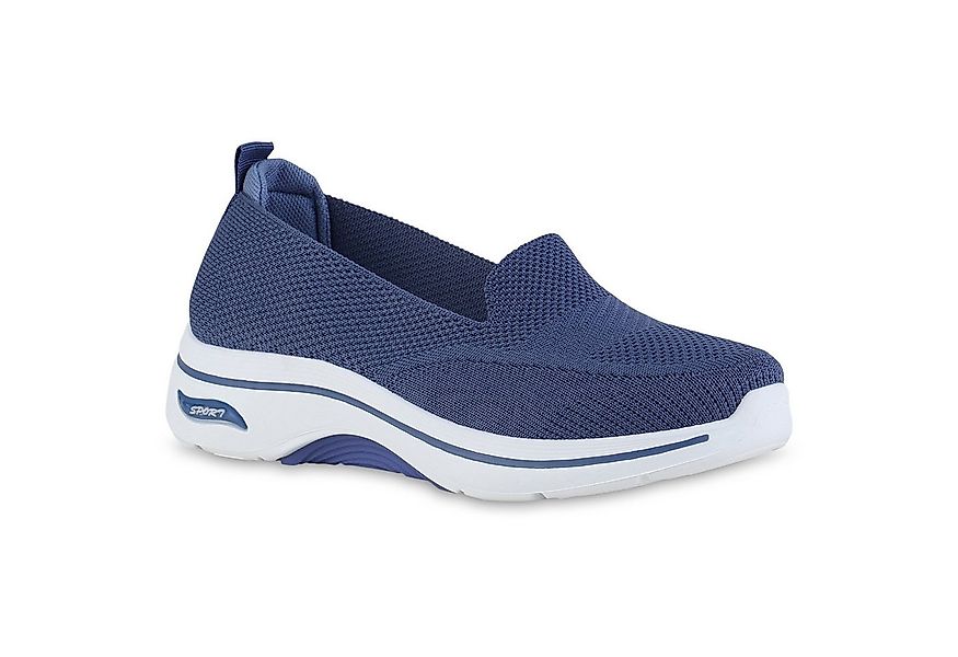 VAN HILL 841624 Laufschuh Damen Slip Ons Sportschuhe Sportliche Strick Prof günstig online kaufen